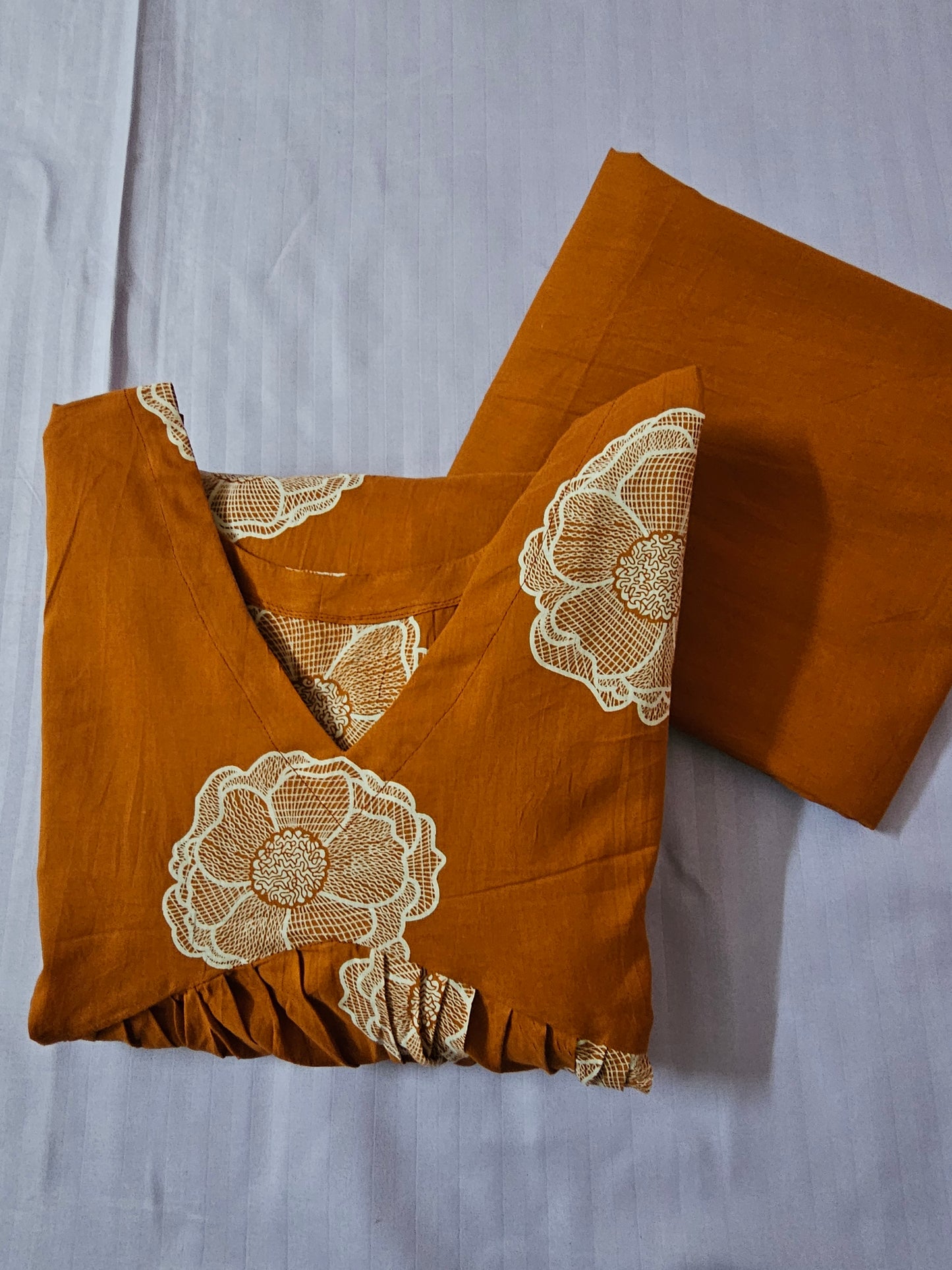 Golden Mustard Noor Round Kurti