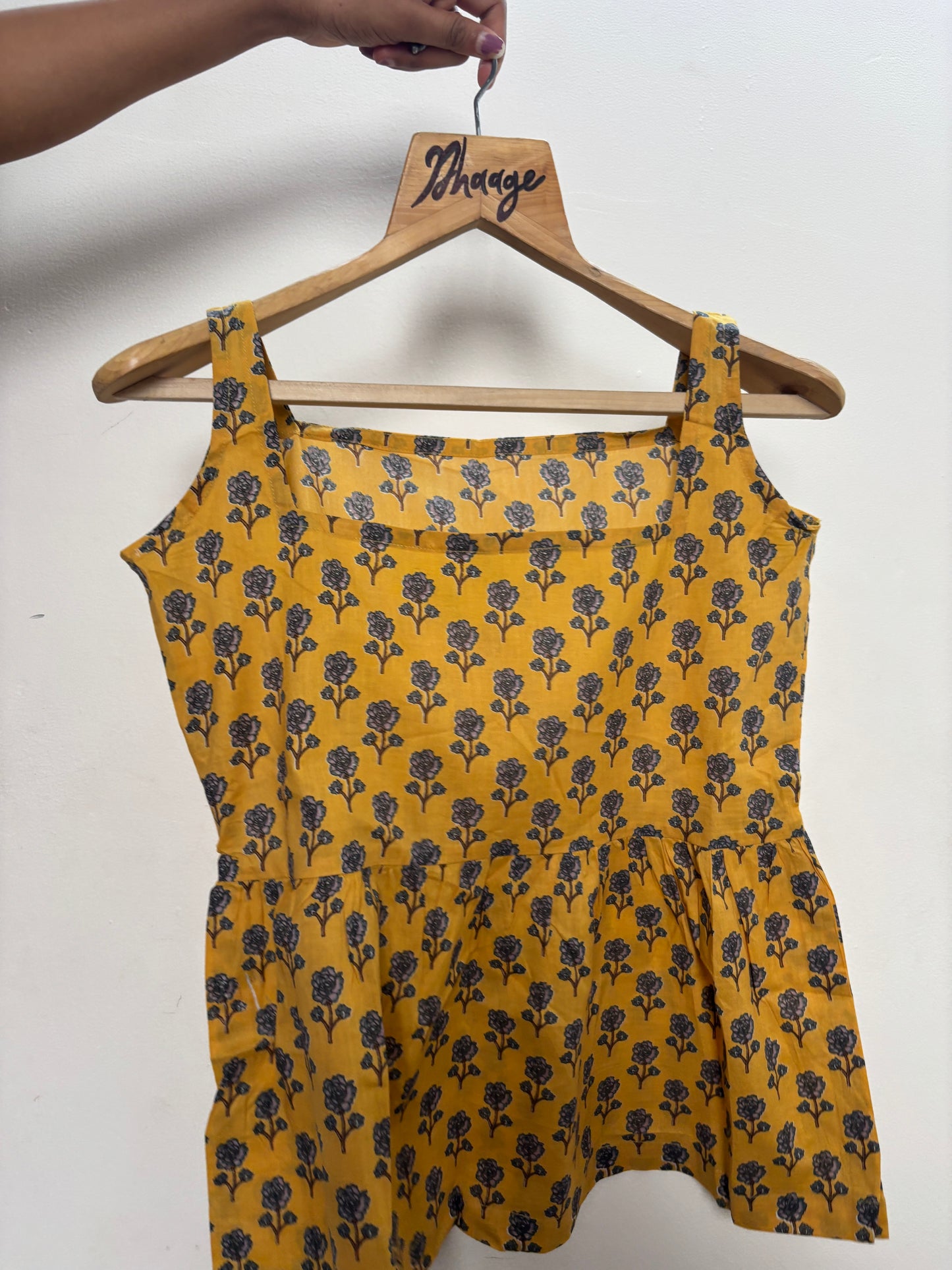 Sunflower Bloom Cotton Sleeveless Top